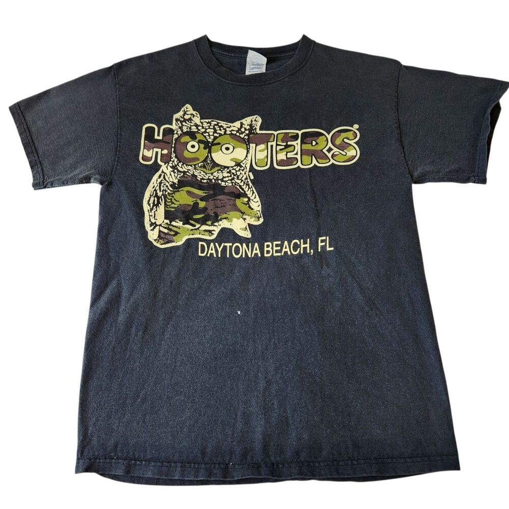 Vtg Delta Magnum Weight Hooters Double-Sided Graphic SS T-shirt Daytona Size M